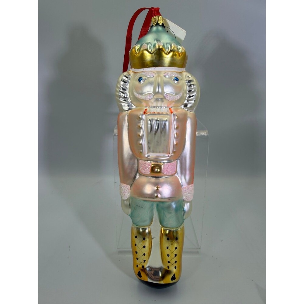 Christopher Radko Pink "Benjamins Nutcracker" Christmas Ornament 10.5" w-Tag